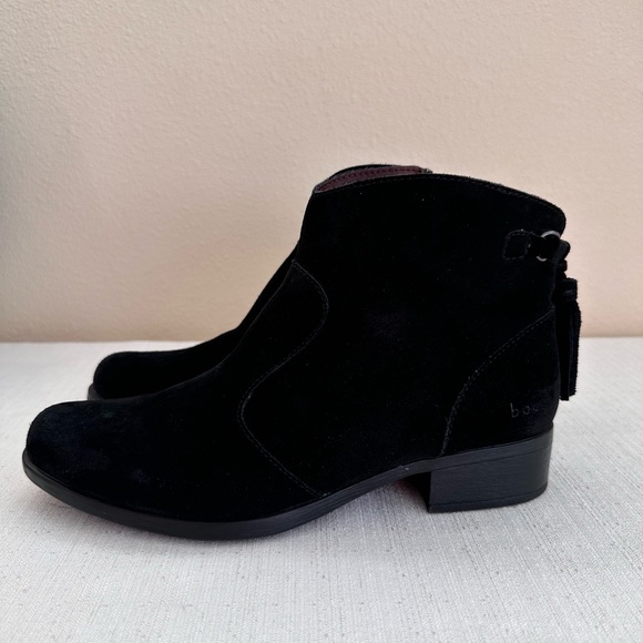 B.O.C. Black Suede Tassel Zip Ankle Booties Women’s 8M - Picture 4 of 13